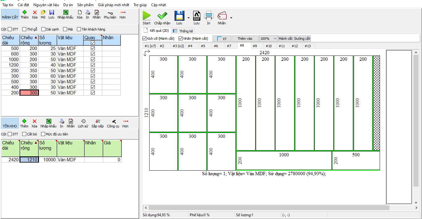 Cutting Optimization Pro giúp chia cắt ván tôi ưu nhanh chóng và dễ dàng