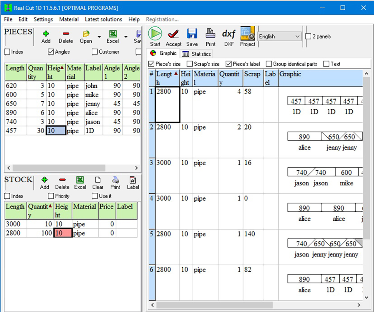 Real Cut 1D phù hợp sử dụng để chia cắt thanh gỗ