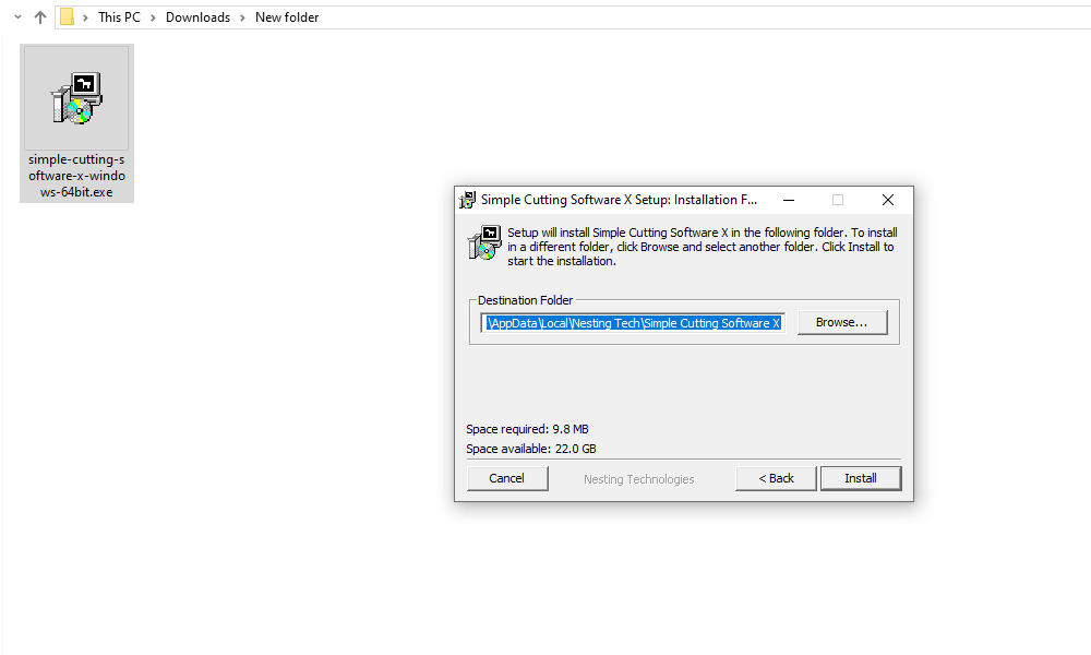 Chọn thư mục lưu trữ phần mềm và bấm Install để bắt đầu tiến trình cài đặt.